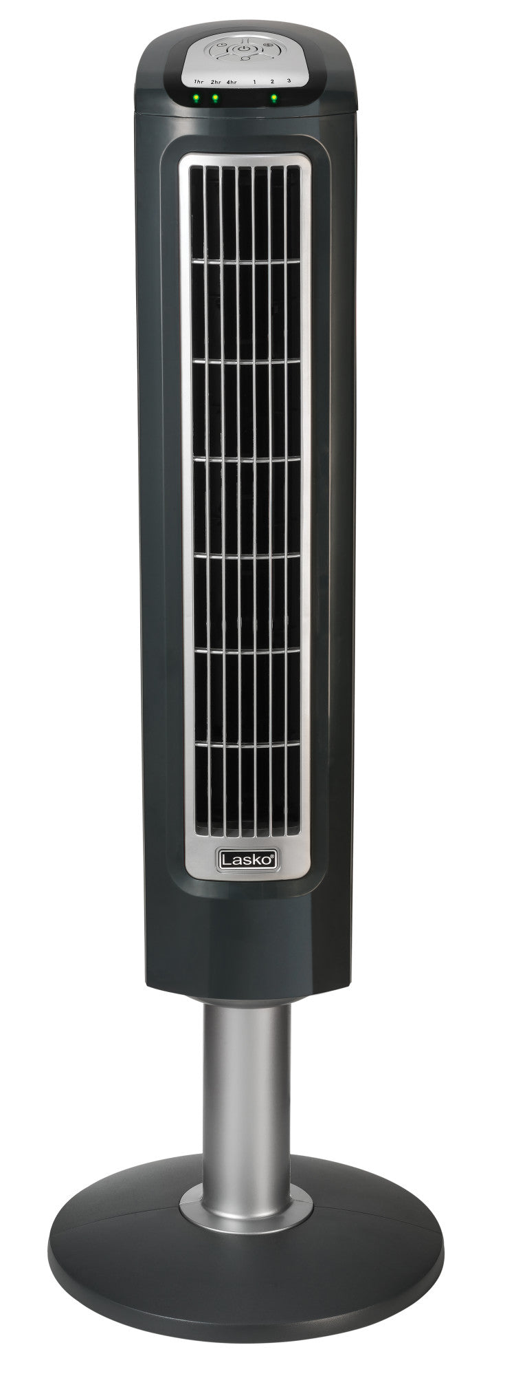 Lasko 38" Wind Tower 3-Speed Oscillating Tower Fan with Remote and Timer, 2519, Gray - Image 8