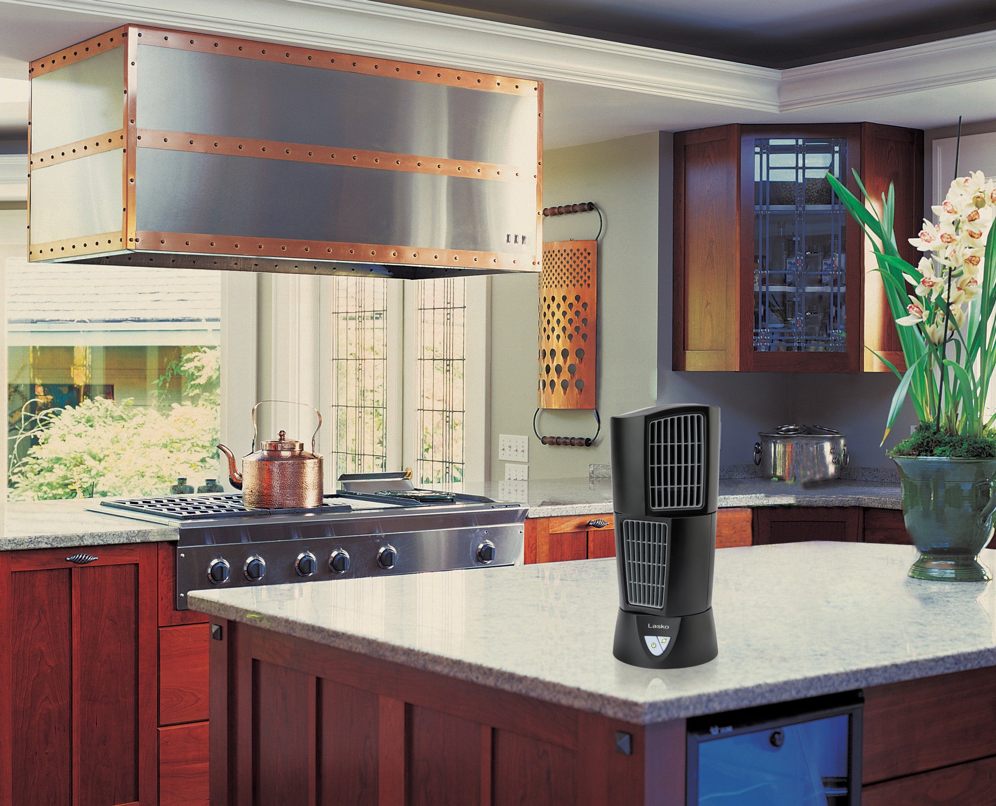 Lasko 14" Desktop Wind Tower 3-Speed Oscillating Table Fan, 4916, Black - Image 10