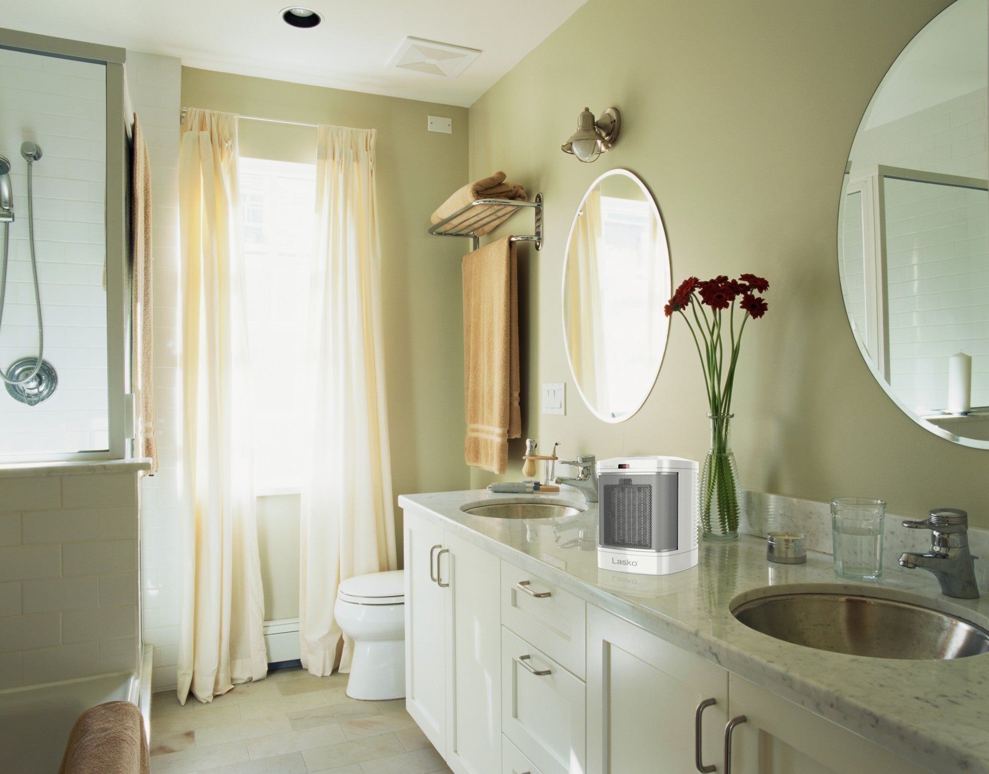 Ceramic Bathroom Space Heater with Fan - Image 14