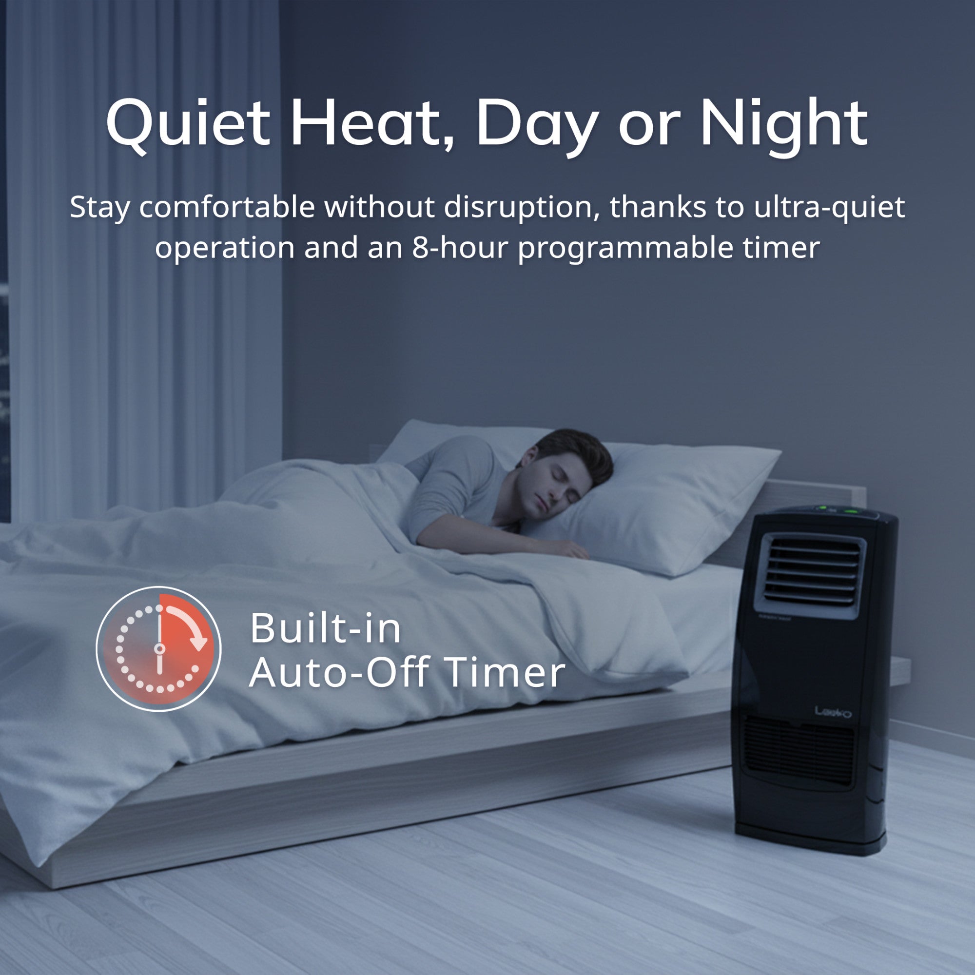 Lasko 1500W Motion Heat Whole Room Ceramic Space Heater with Remote, CC23161, Black - Image 8