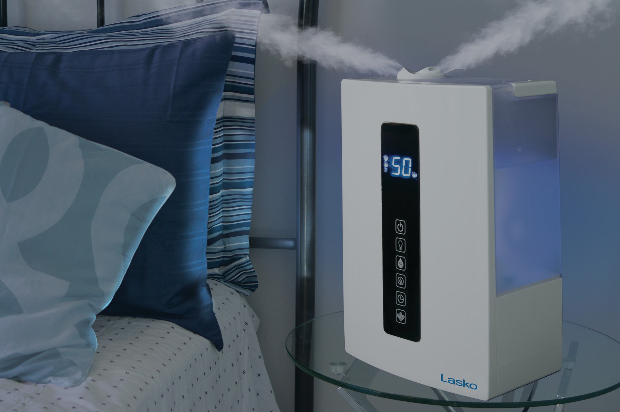 Lasko Quiet Ultrasonic Digital Warm and Cool Mist Humidifier, UH300, White - Image 8