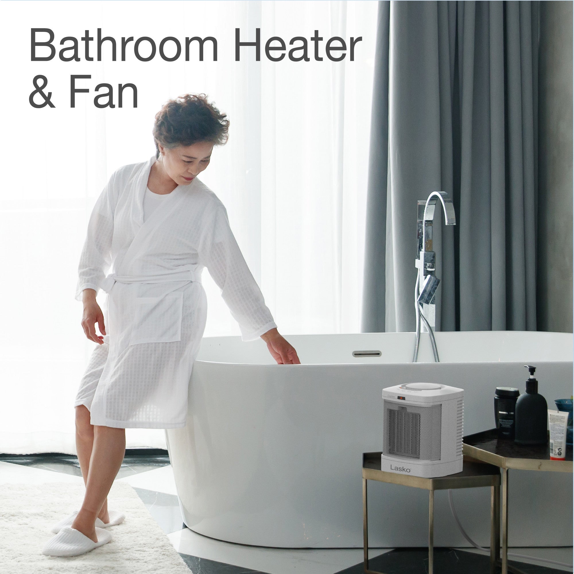 Ceramic Bathroom Space Heater with Fan - Image 2