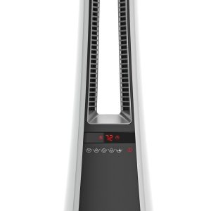 Lasko 1500W Bladeless Ceramic Tower Space Heater with Remote, AW315, Gray