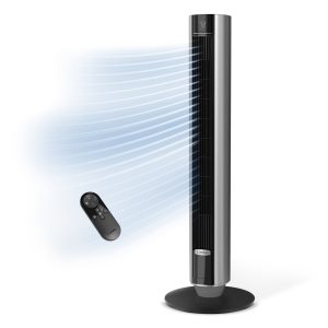 Lasko TDC401 40" 12-Speed Tower Fan with WhisperForce™ DC Technology and Remote: Black