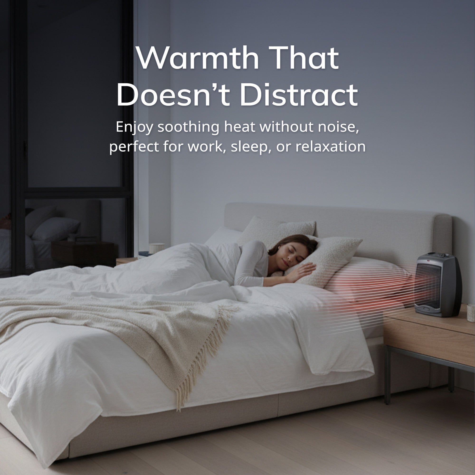 Lasko 1500W 2-Speed Ceramic Space Heater with Tip-Over Safety Switch, 754201, Gray - Image 7