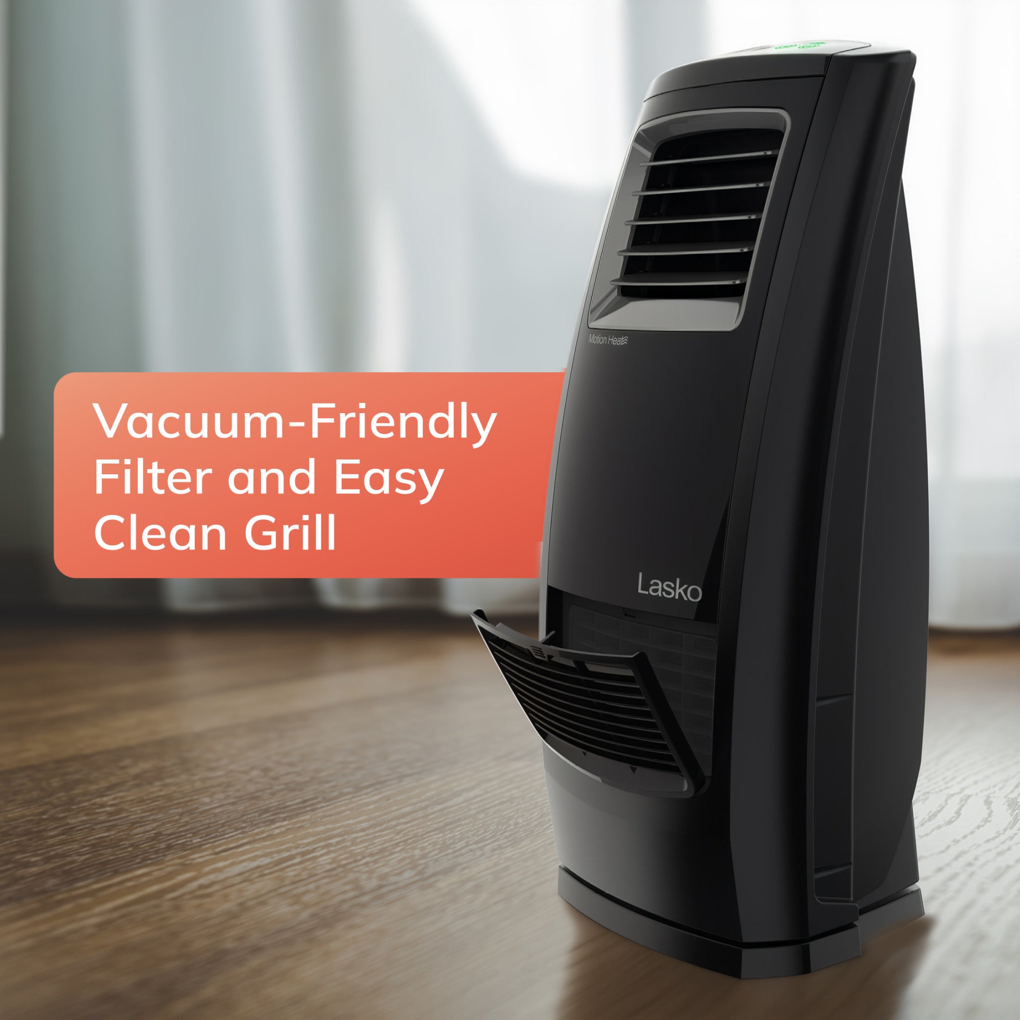 Lasko 1500W Motion Heat Whole Room Ceramic Space Heater with Remote, CC23161, Black - Image 7