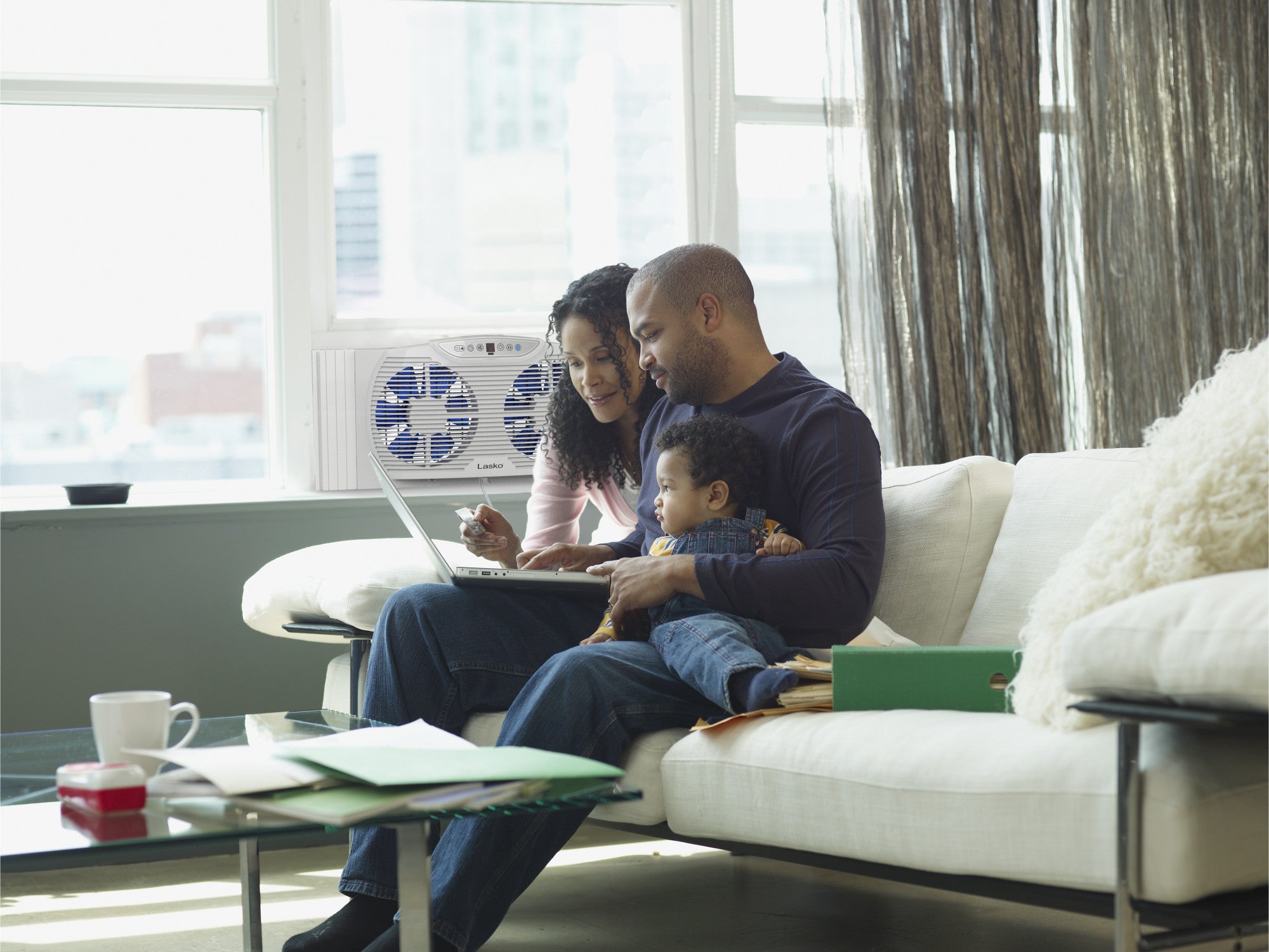 Lasko Electrically Reversible Twin Window Fan with Bluetooth® Technology, W09560, White - Image 13