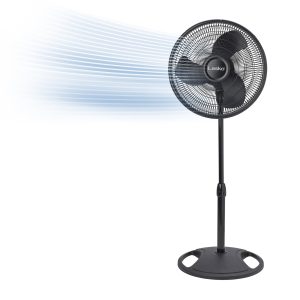 Lasko 16" Oscillating 3-Speed Pedestal Fan, 2521, Black