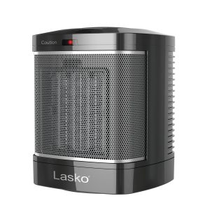 Lasko 1500W Tabletop Ceramic Space Heater with One Hour Timer, CD08500, Black