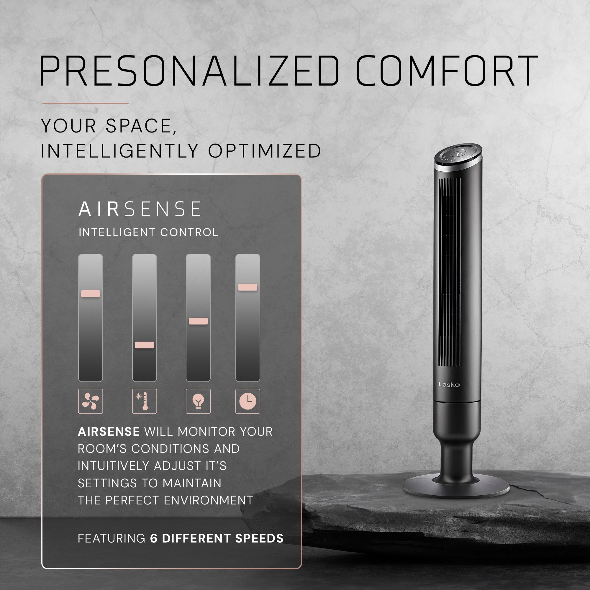 Lasko Summit Apex RST200 42" Oscillating Tower Fan with Remote Control: Black - Image 6