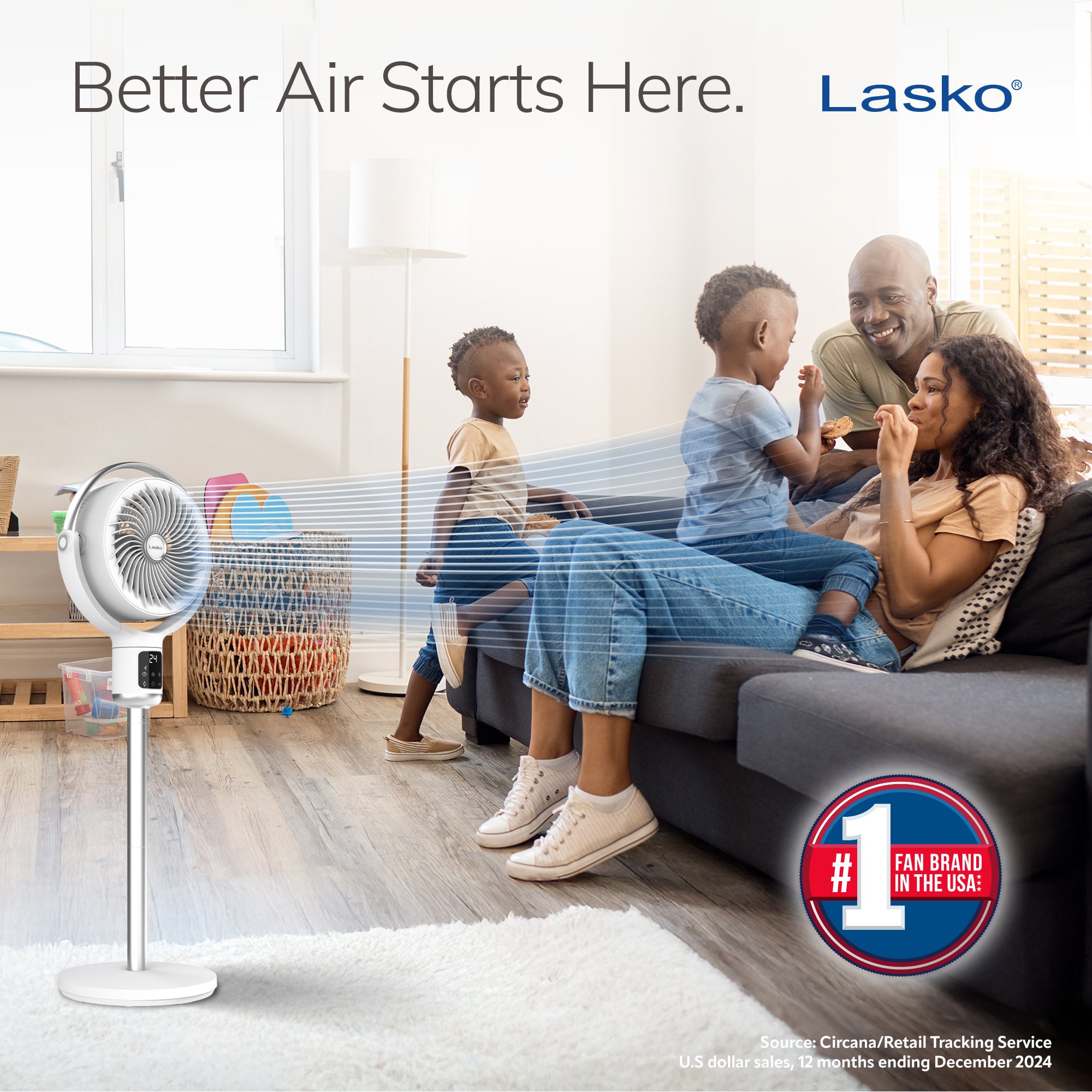 Lasko APDC301 Whirlwind Orbital Motion 24-Speed Pedestal Fan with Remote: White - Image 2