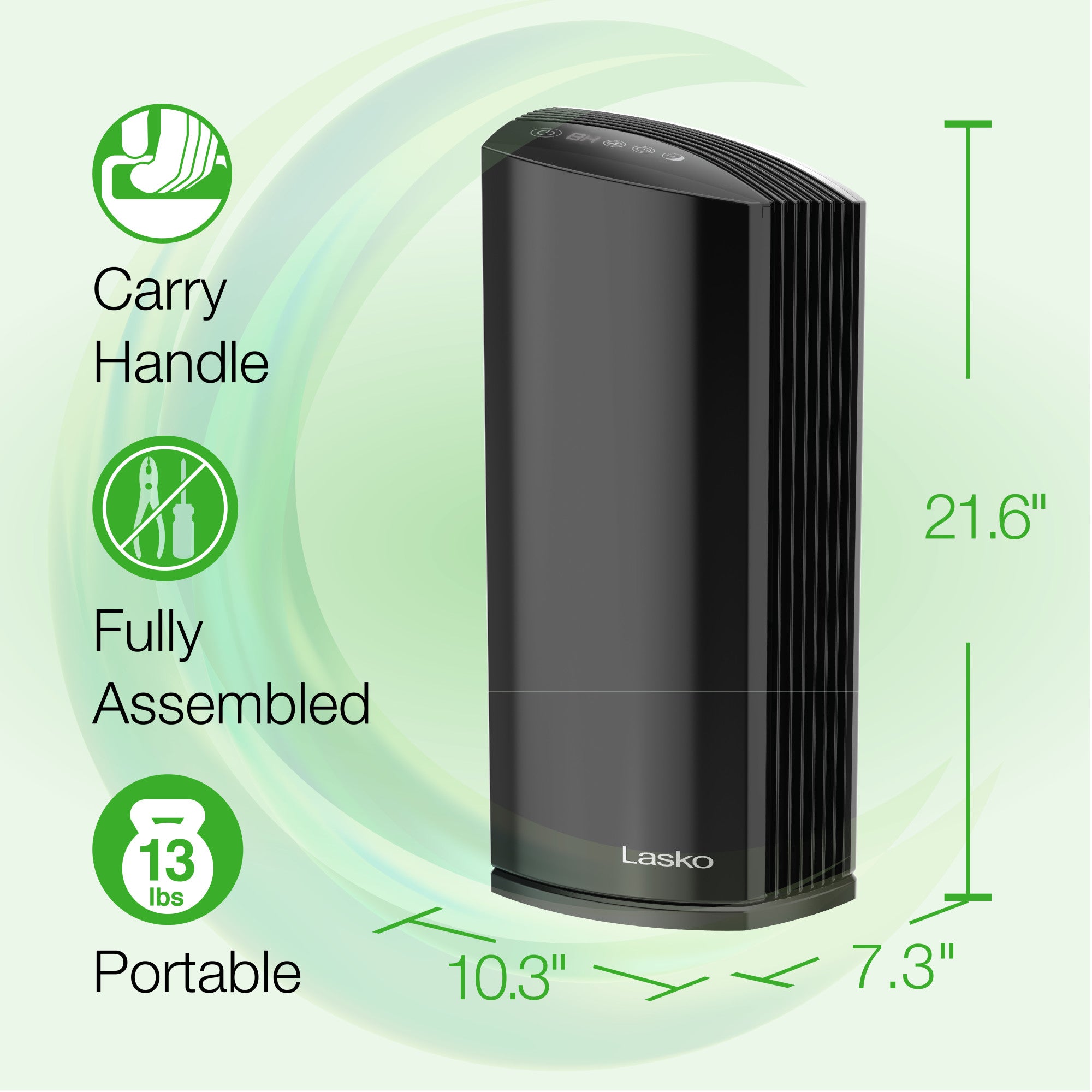 Lasko LP450 Premium Air Purifier with HEPA Filter and Odor Reduction and DreamMode - Image 7