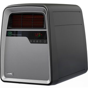 Lasko Cool-Touch Infrared Quartz Space Heater with Timer and Remote Control, 6101, Gray