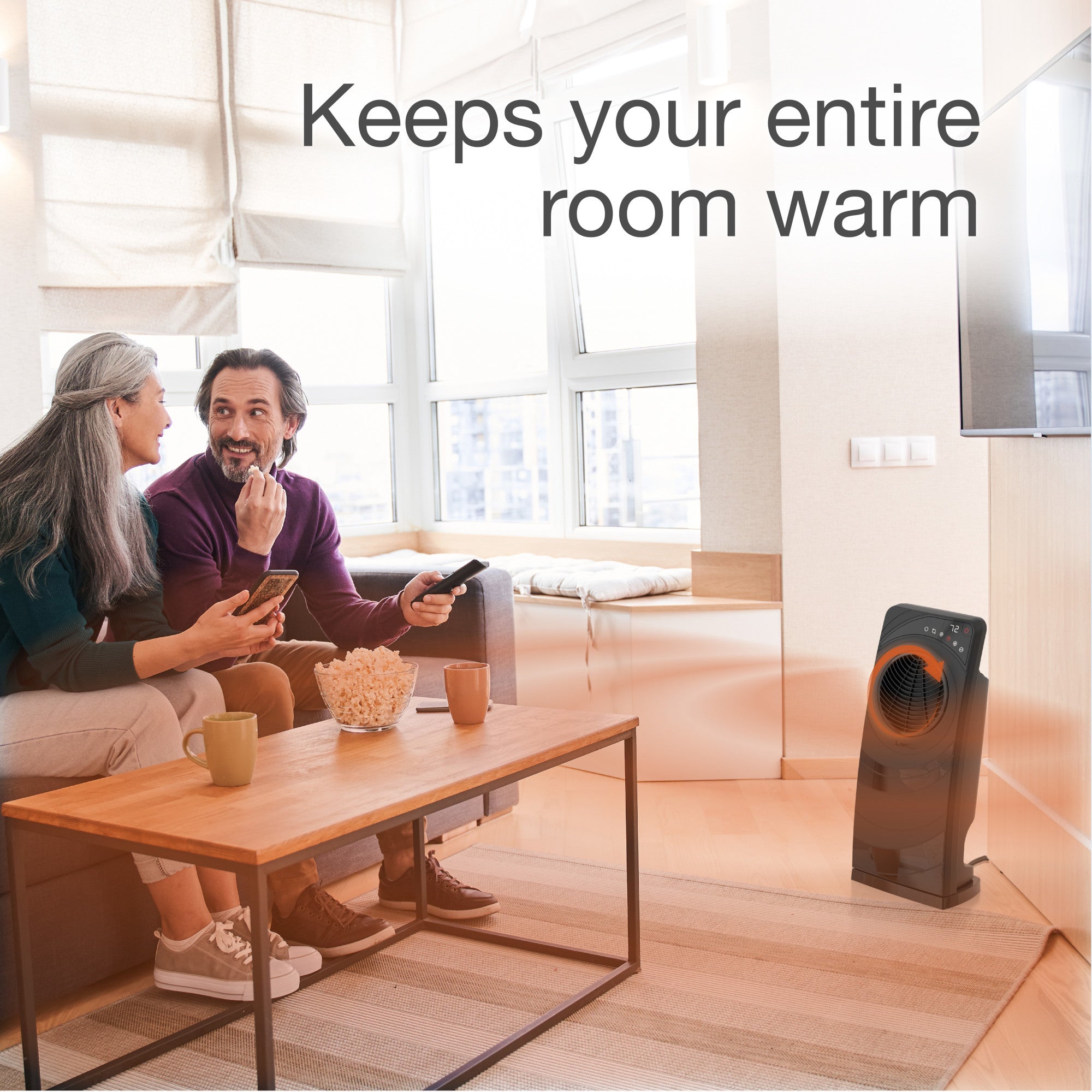 Lasko Elite Collection Revolution Ceramic Space Heater with Remote, CC23630, Black - Image 3