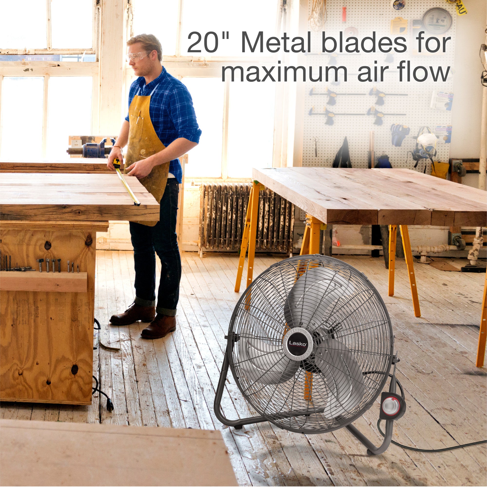 Lasko H20310 20" High Velocity Floor & Wall Mount Fan - Image 3