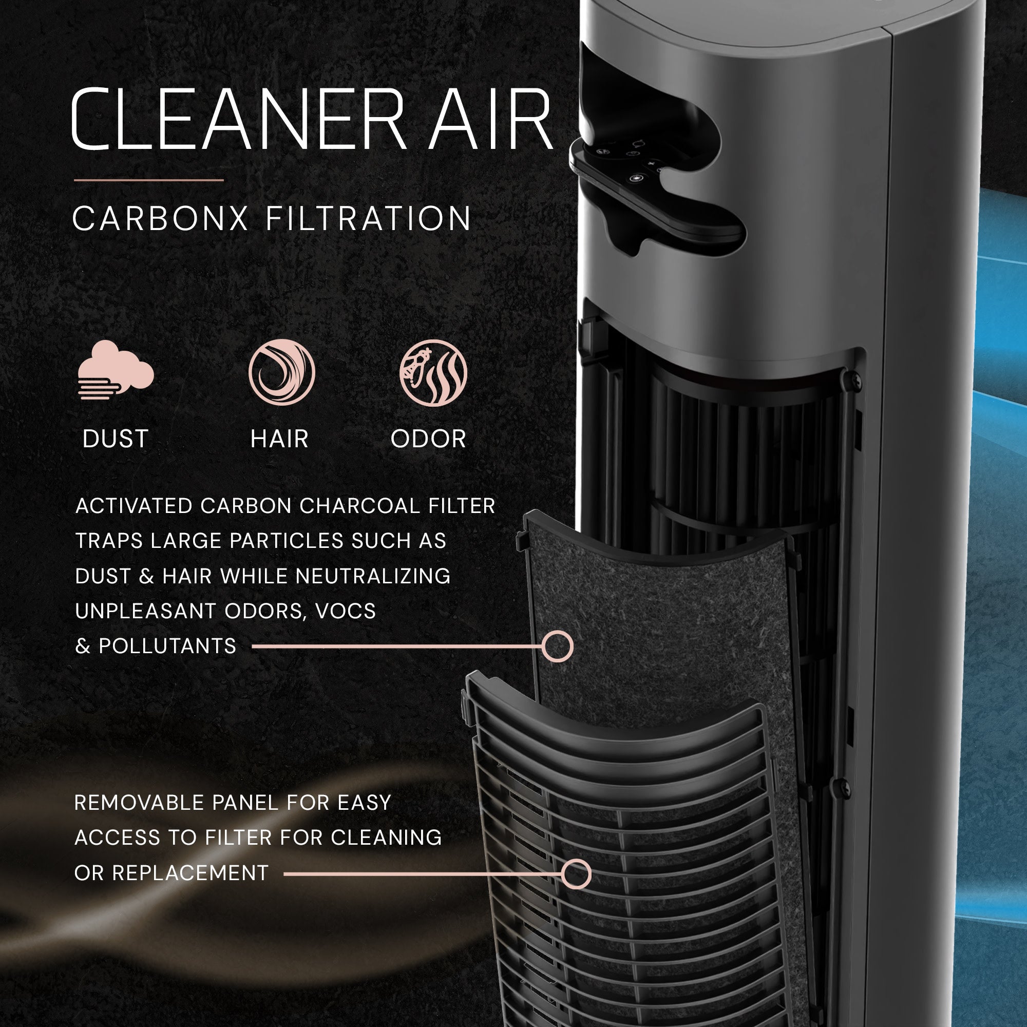 Lasko Summit Pinnacle DST100 40" Oscillating DC Motor Tower Fan with Remote Control: Black - Image 5