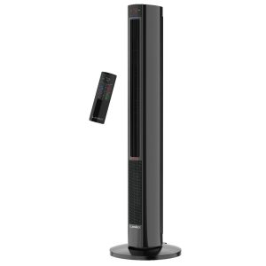 Lasko 1500W Oscillating All Season Tower Fan & Space Heater with Timer & Remote, FH610, Black