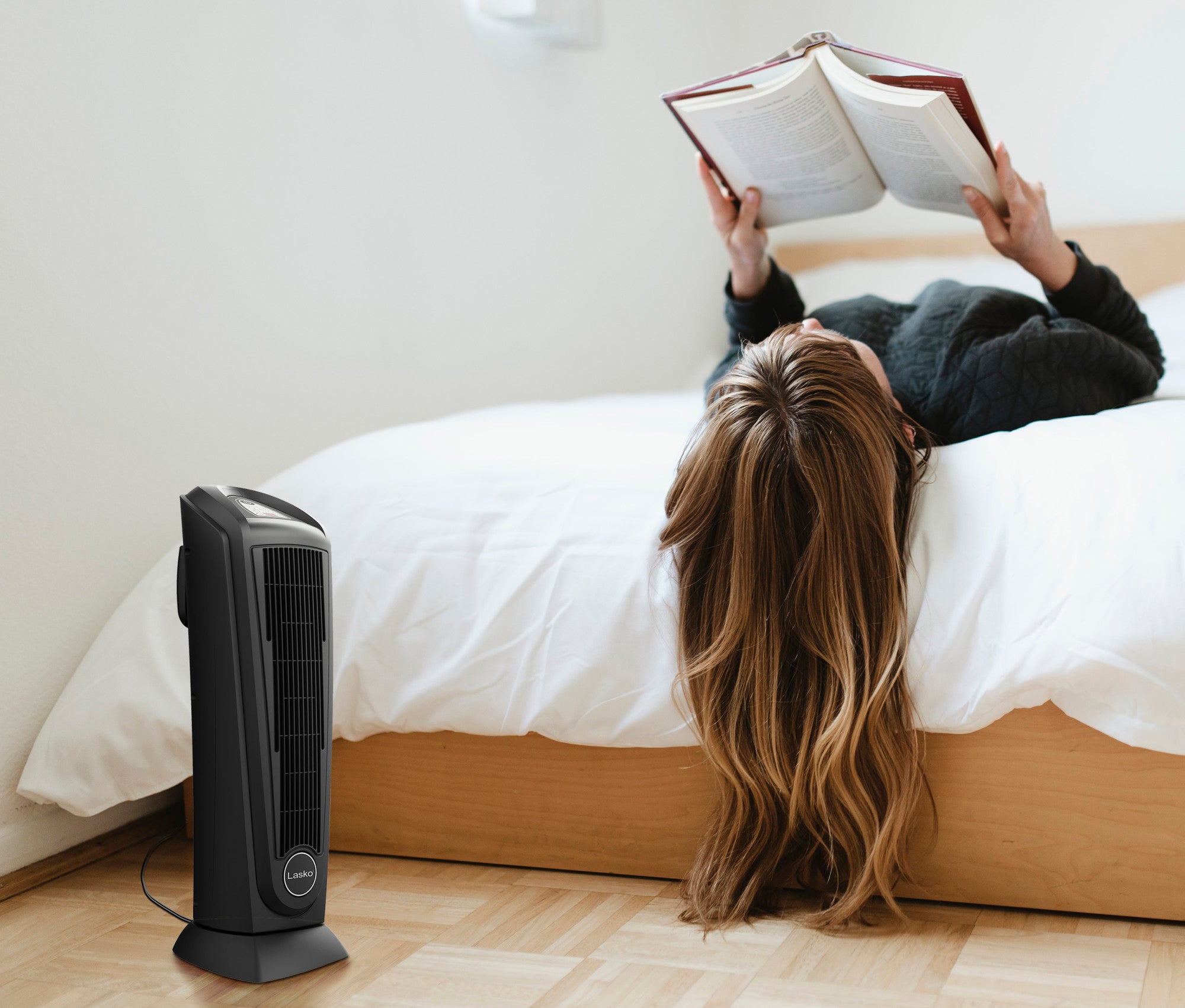 Lasko 1500W Oscillating Ceramic Tower Heater with Remote Control, 751321, Black - Image 14