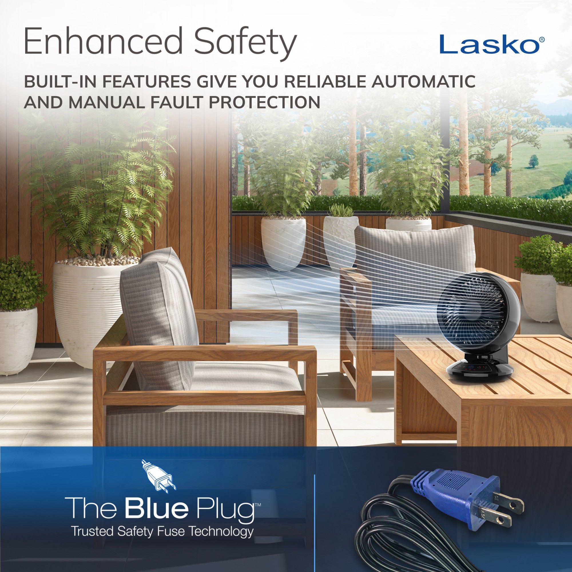 Lasko A12558 Whirlwind 7" Orbital Motion 3-Speed Air Circulator Fan: black - Image 5