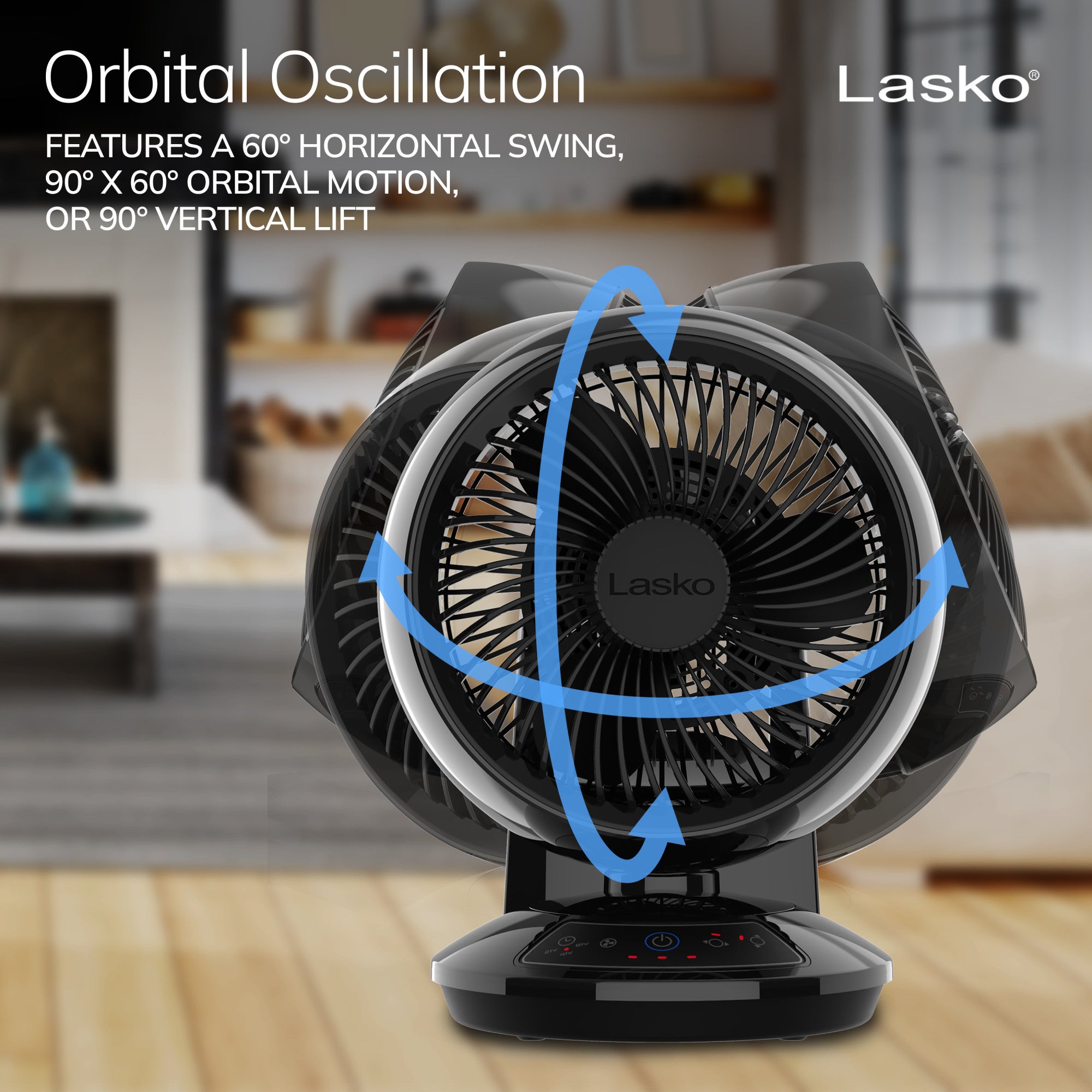 Lasko A12558 Whirlwind 7" Orbital Motion 3-Speed Air Circulator Fan: black - Image 3