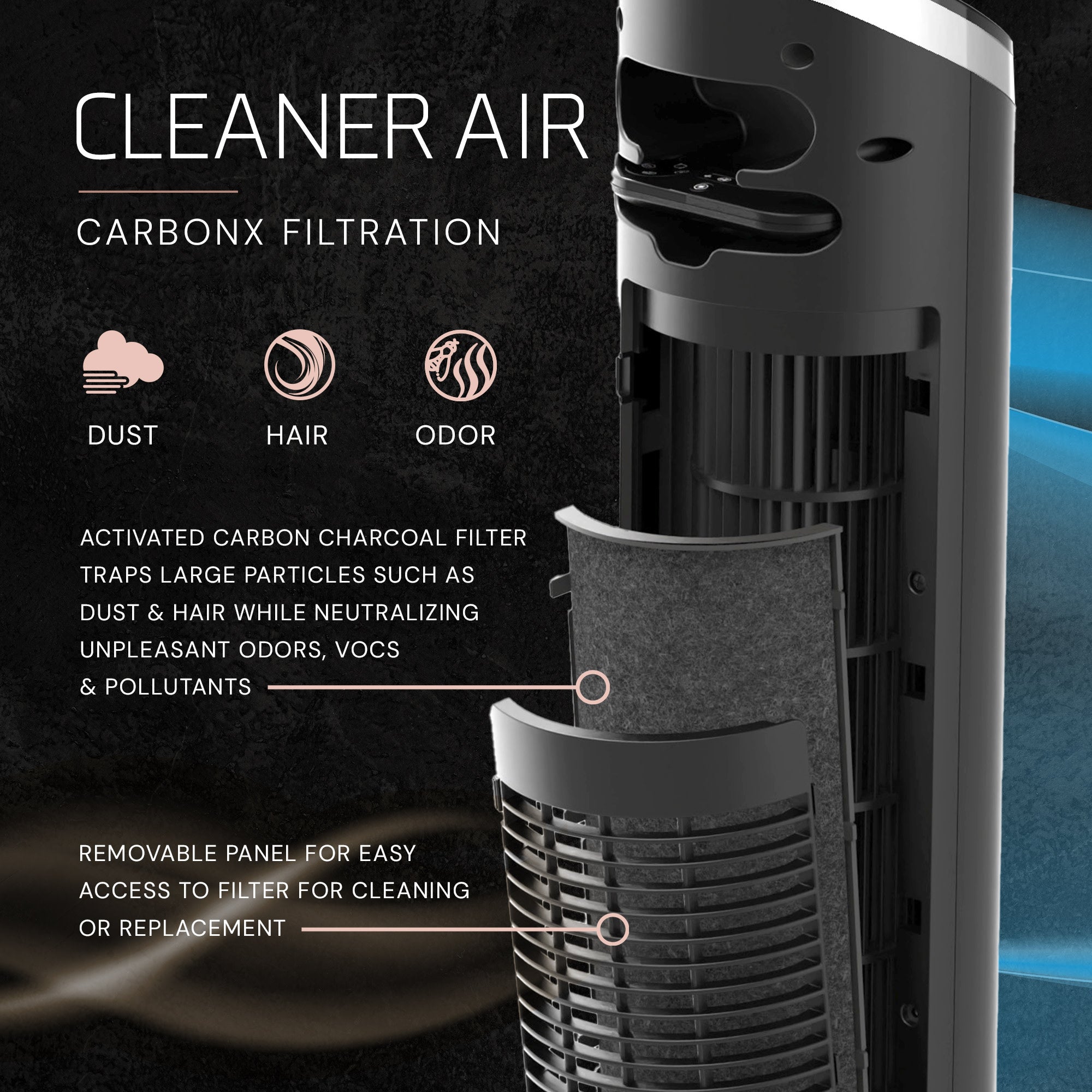 Lasko Summit Apex RST200 42" Oscillating Tower Fan with Remote Control: Black - Image 5