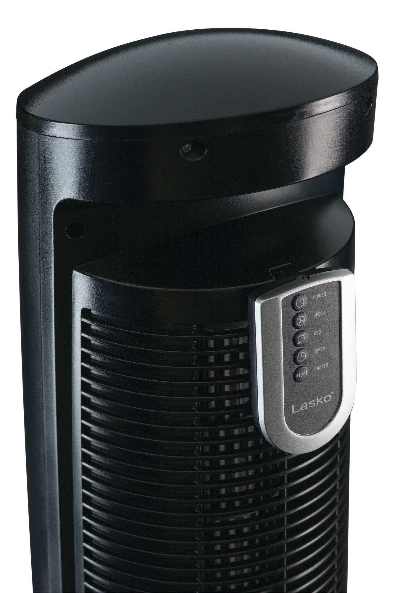 Lasko 42" Wind Curve 3-Speed Tower Fan with Fresh Air Ionizer and Remote, T42950, Black/Woodgrain - Image 9