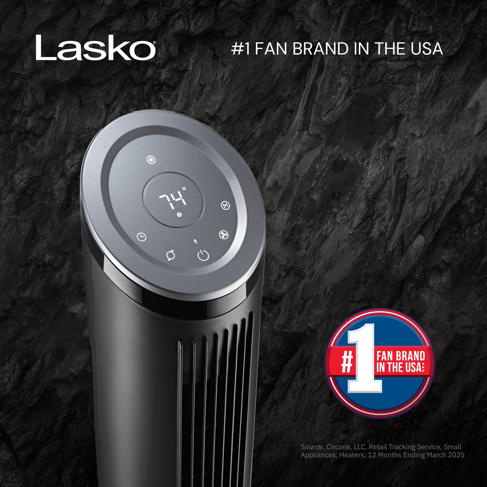 Lasko Summit Ascend OST100 36" Oscillating Tower Fan with Remote Control: Black - Image 2