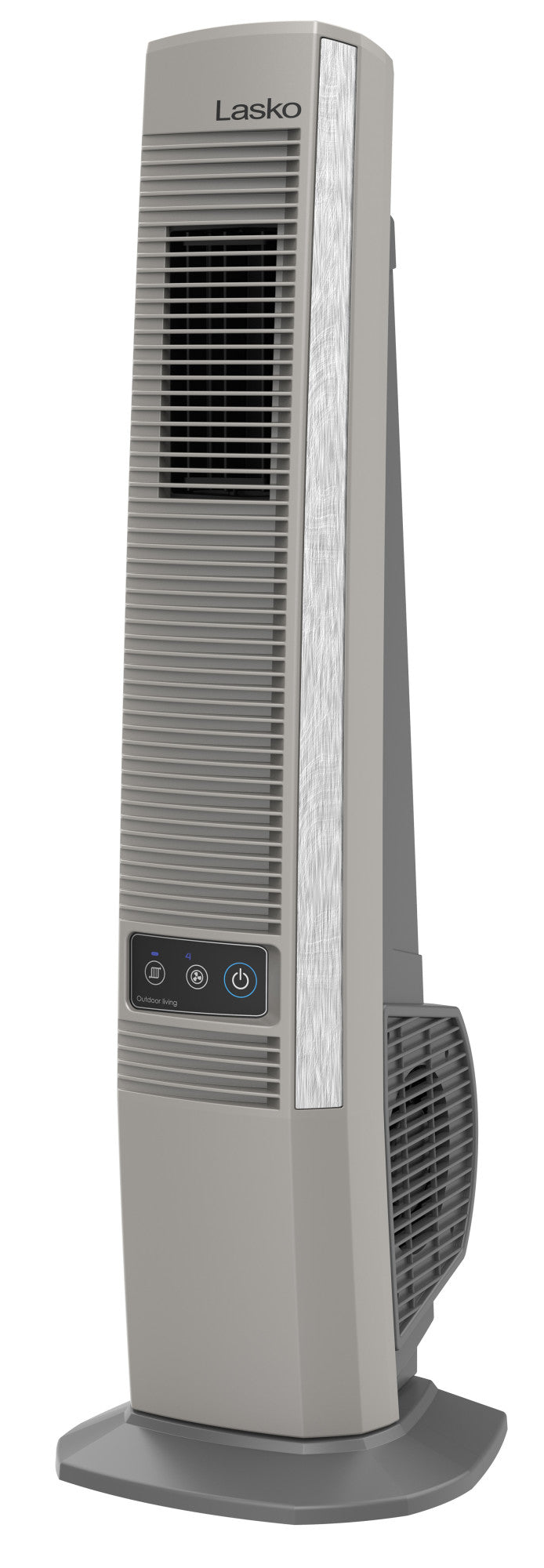 Lasko 42" 4-Speed Oscillating Outdoor Tower Fan with 10-Foot Power Cord, YF202, Gray