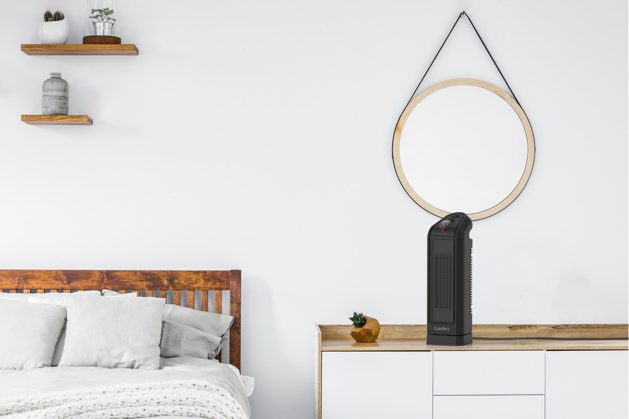 Lasko 1500W Electric Oscillating Ceramic Tower Space Heater, CT16451, Gray - Image 11