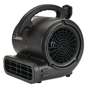 Lasko 3-Speed Super Fan Max Air Mover Floor Fan with Outlets, SF-20-BK, Black