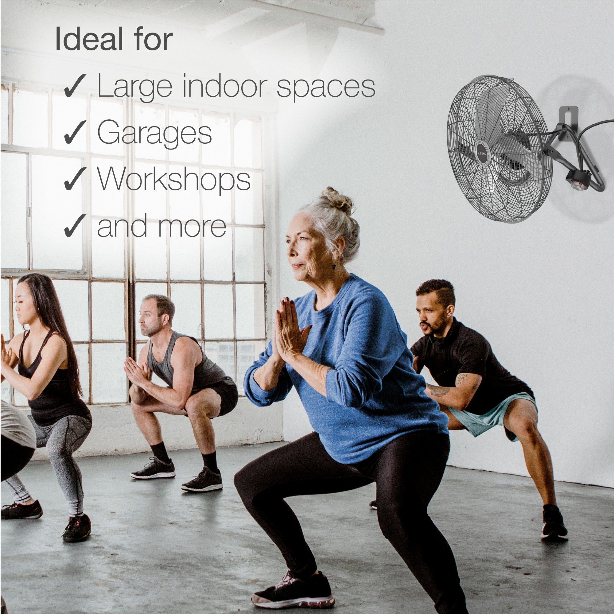 Lasko H20310 20" High Velocity Floor & Wall Mount Fan - Image 5