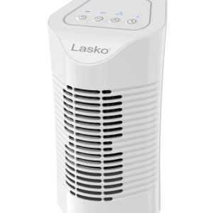 Lasko Desktop Air Purifier with 3-Stage Filtration, HF11200, White