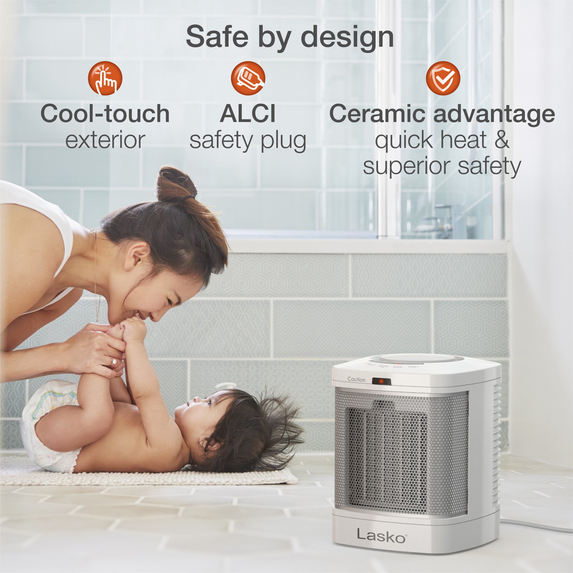 Ceramic Bathroom Space Heater with Fan - Image 5